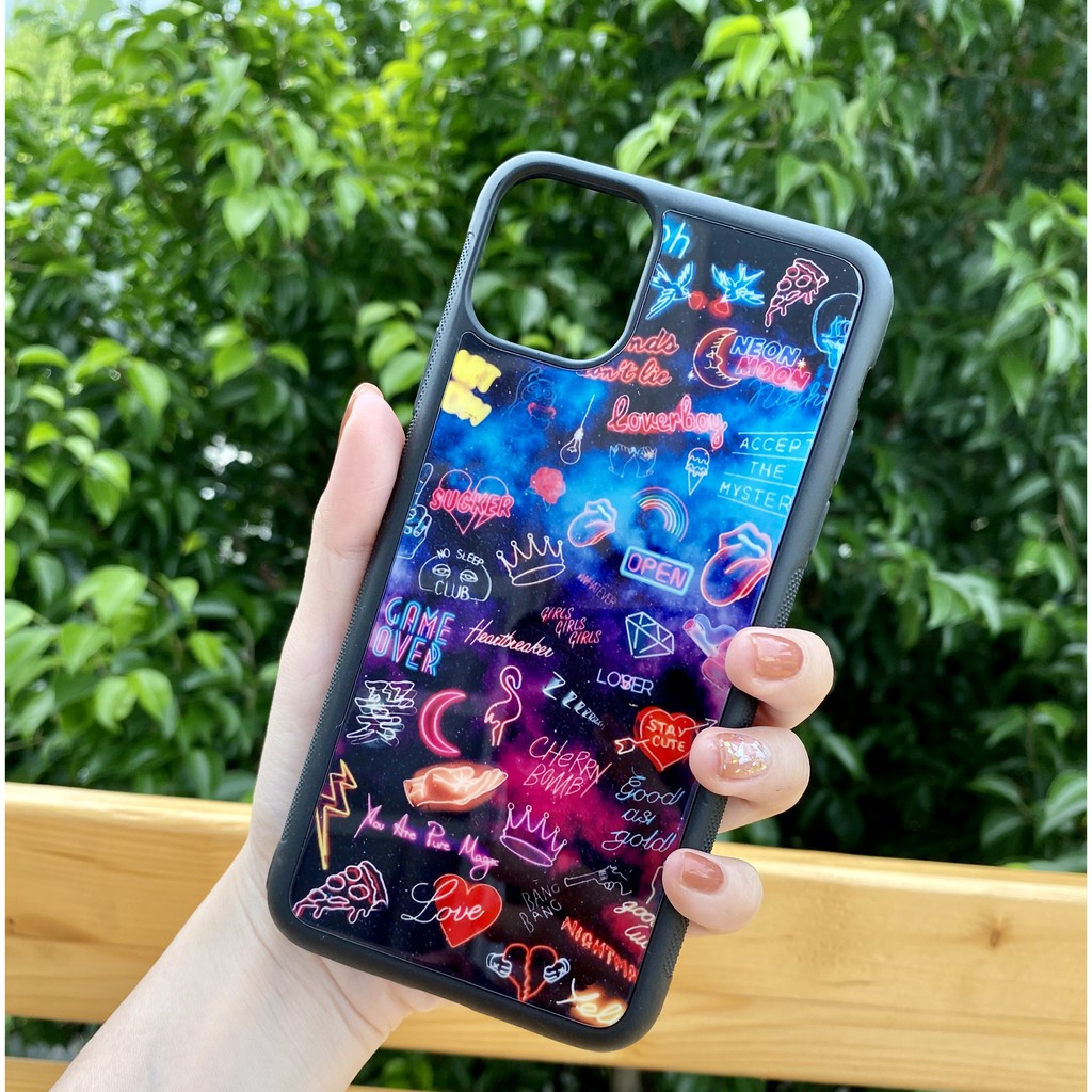 Ốp lưng điện thoại iPhone Unique Casein họa tiết neon NEON011