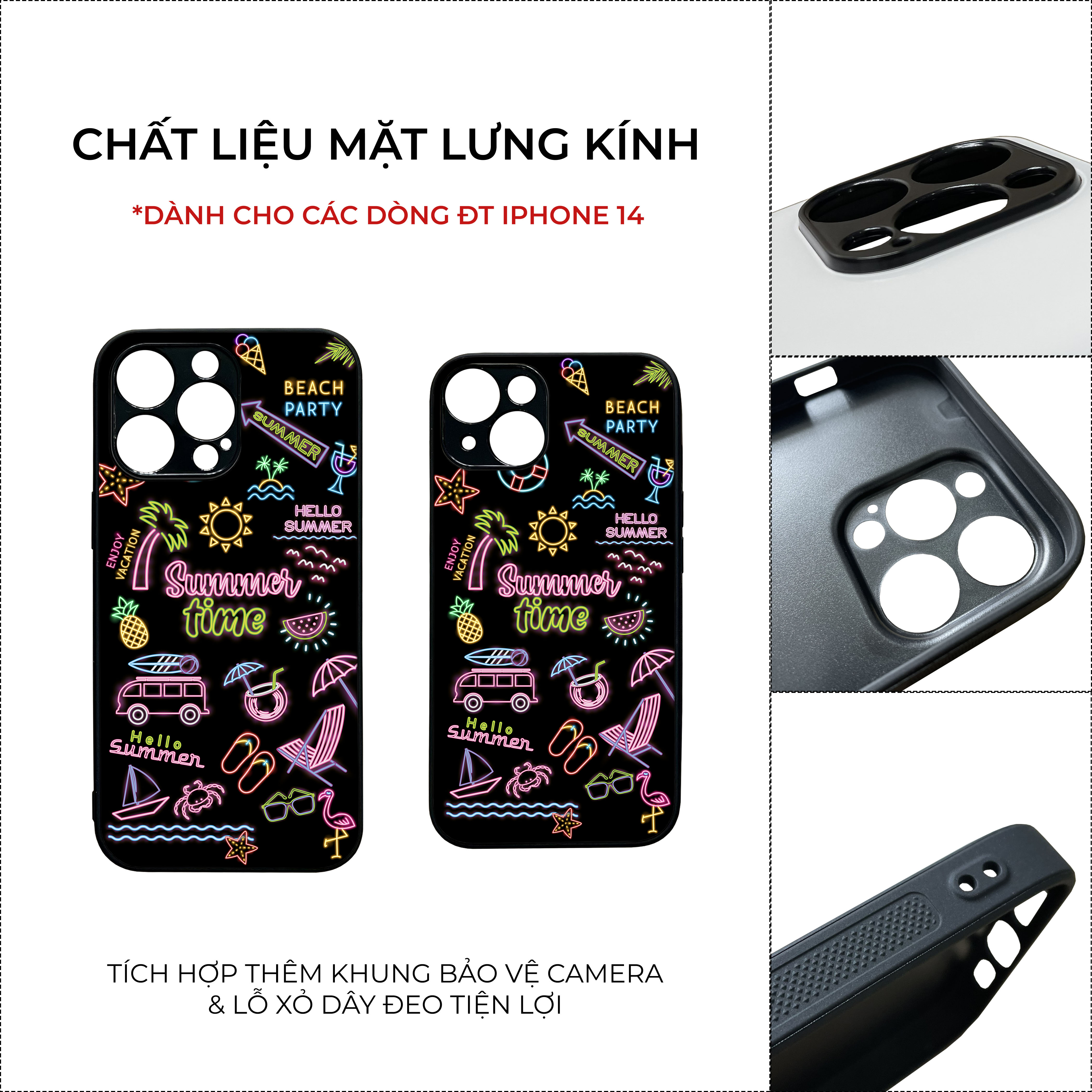 Ốp lưng Unique Case dành cho điện thoại iPhone Neon Summer Collection NEON061 in họa tiết mùa hè