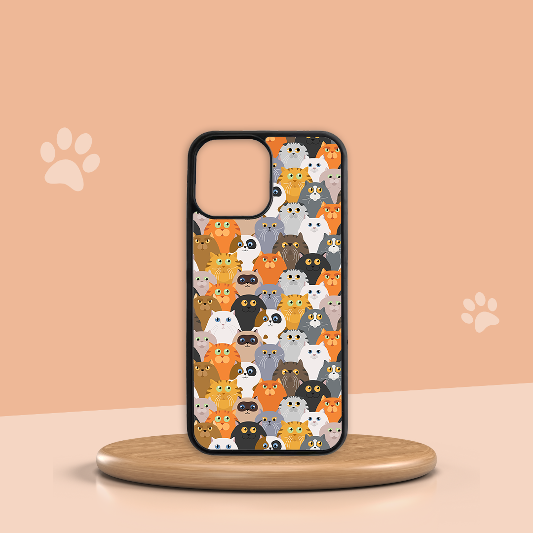 Combo Ốp lưng iPhone và Case AirPods Meow in hình mèo Oops OPCBA032