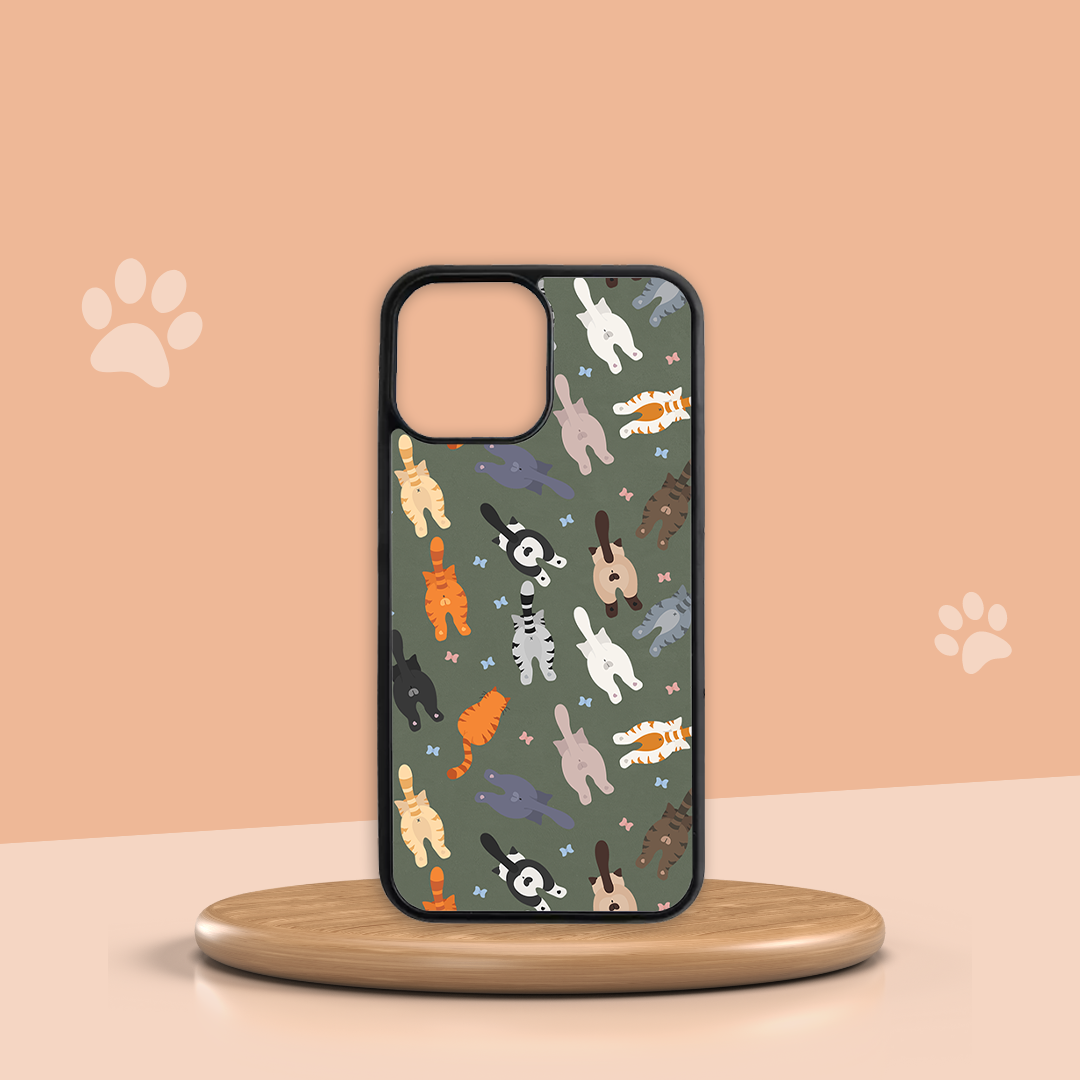Combo Ốp lưng iPhone và Case AirPods Meow in hình mèo Oops OPCBA034