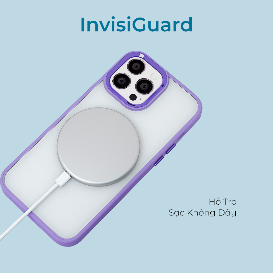 Ốp lưng điện thoại Unique Case trong cho iPhone 14 / 14 Plus / 14 Pro / 14 Pro Max InvisiGuard hỗ trợ sạc không dây IG14
