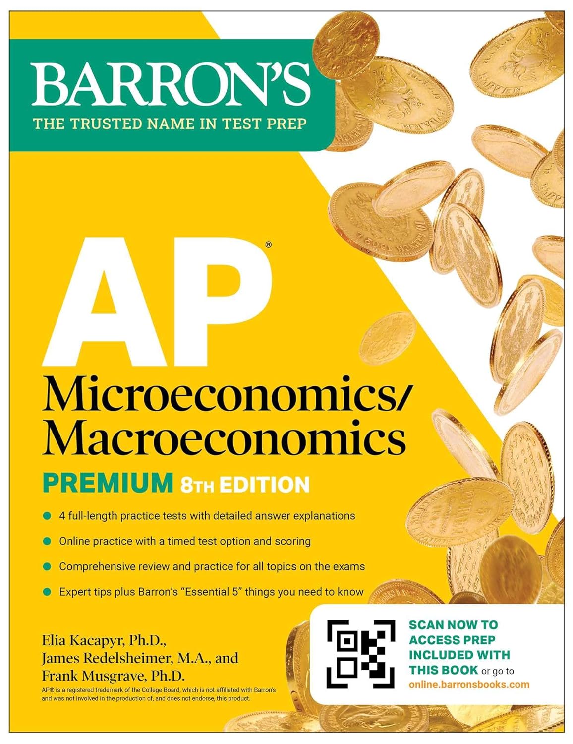 AP Microeconomics/Macroeconomics Premium, Eighth Edition: Prep Book with 4 Practice Tests + Comprehensive Review + Online Practice (Barron's AP Prep)