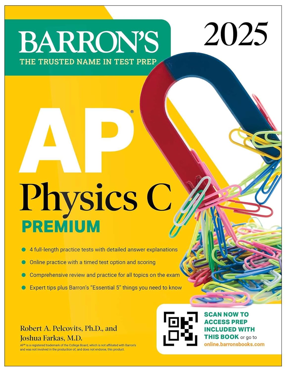 AP Physics C Premium, Eighth Edition: 4 Practice Tests + Comprehensive Review + Online Practice (2025) (Barron's AP Prep)