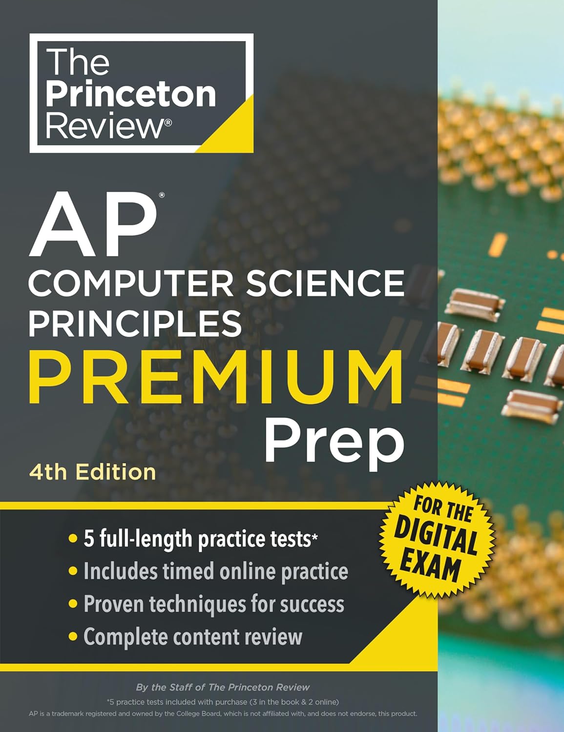 Princeton Review AP Computer Science Principles Premium Prep, 4th Edition: 5 Practice Tests + Digital Practice Online + Content Review (College Test Preparation) 4th Edition