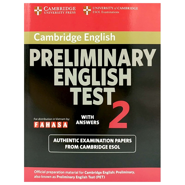 Cambridge Preliminary English Test 2 Student's Book with Answers FAHASA Reprint Edition