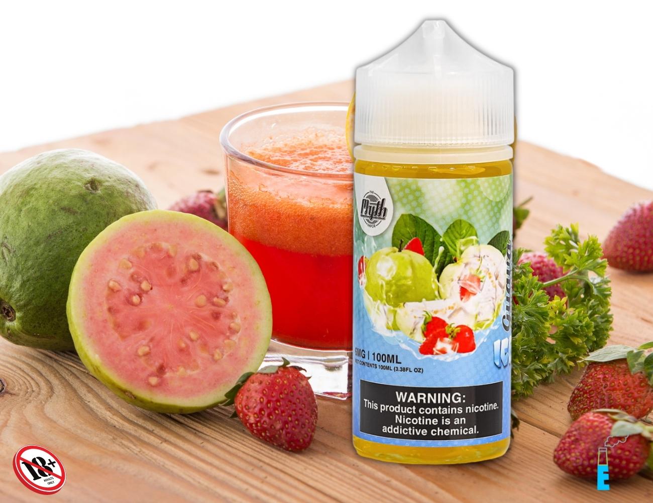 The Myth Guava Strawberry Ice là sự sáng tạo độc đáo giữa những trái ổi tươi kết hợp cùng dâu tây căng mọng. Hương vị ngọt thanh của những trái ổi được hòa quyện với chút chua chua và thơm đặc trưng từ dâu tây, sinh ra mùi hương quyến rũ hết sức hấp dẫn người dùng. Mỗi hơi hút êm đềm, dịu dàng quấn quýt lấy vị giác của bạn, khiến bạn bay bổng trong thế giới đầy mầu sắc và hương vị tuyệt vời.