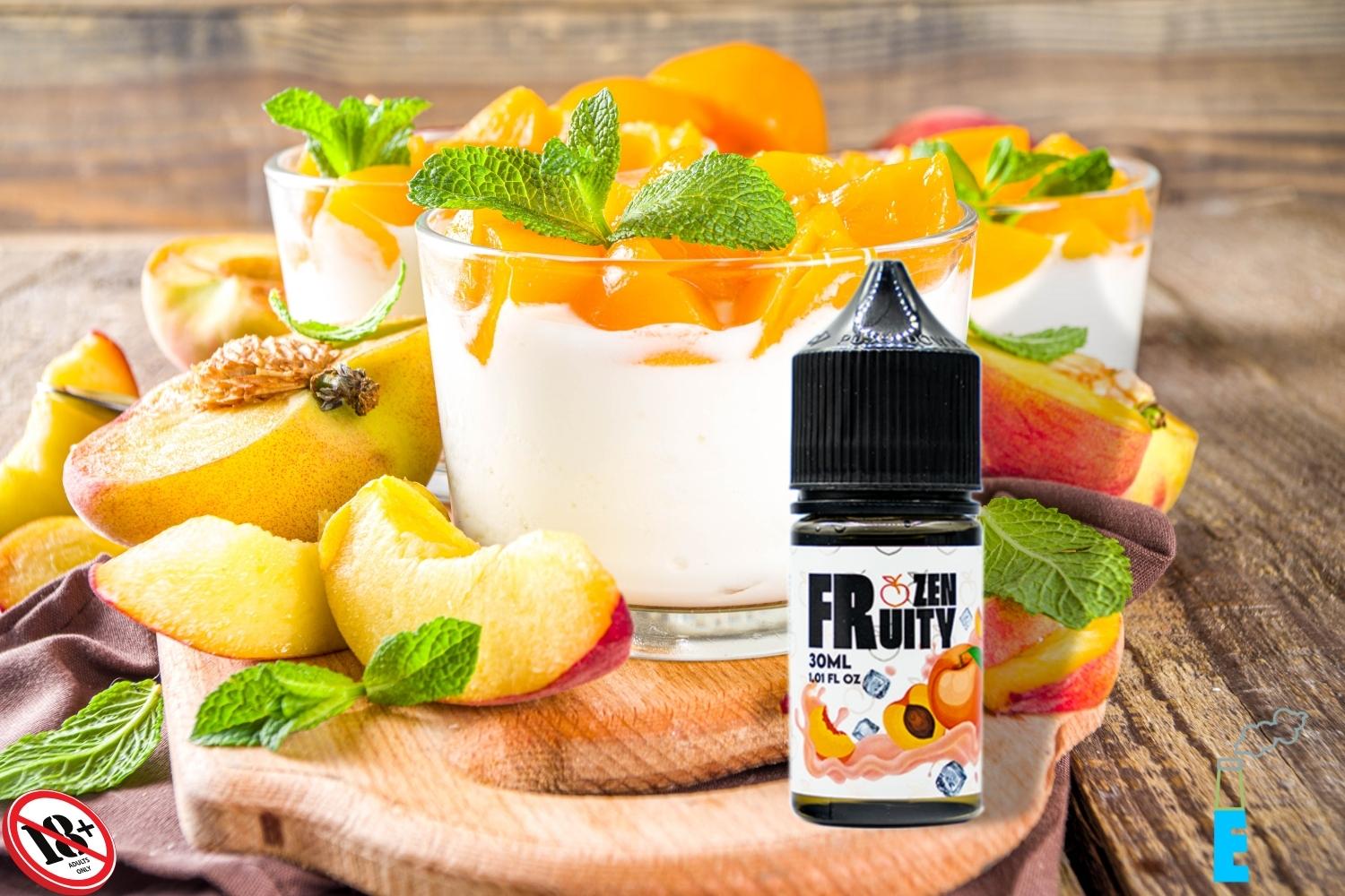 Nhấp từng thìa sữa chua với những lát đào chín thơm ngon bằng Frozen Fruity Iced Peach Yogurt. Những hơi hút đượm vị đào thanh tao kết hợp với chút ngậy ngọt từ sữa chua, cho ta một trải nghiệm thật mới lạ và sảng khoái hơn nữa bằng đá lạnh. 