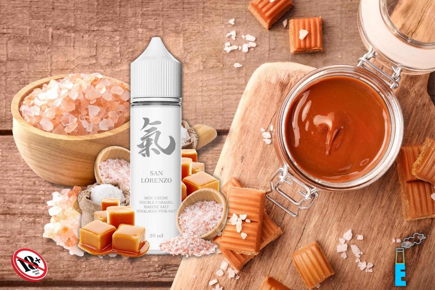 Những viên kẹo bơ cứng được phủ lên đó một lớp caramel ngọt ngào đầy tinh tế, một hương vị thơm ngậy ngon hết nấc nhưng chưa dừng tại đó, một chút muối hồng Himalaya và muối biển sẽ đánh mọi hương vị lên đỉnh, từng hơi hút của GBC San Lorenzo như một nhấp môi vào món tráng miệng sang trọng cao cấp từ những hương liệu siêu ngon. 