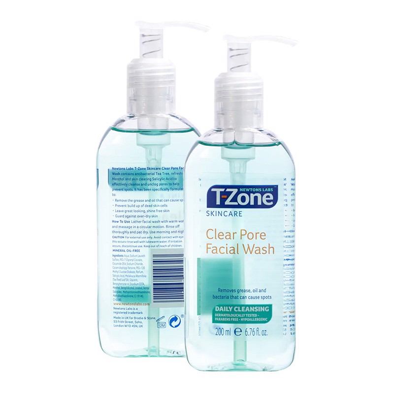 Gel Rửa Mặt T-Zone Clear Pore Facial Wash 200ml