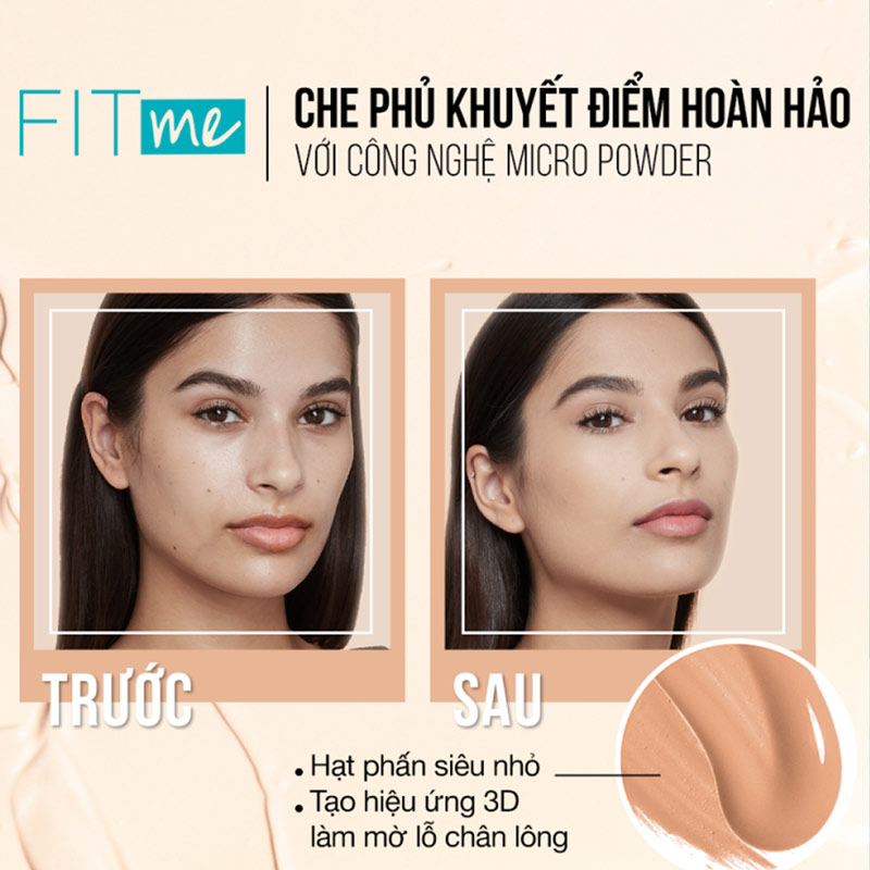 Kem Nền Che Phủ Tốt Maybelline Fit Me Matte SPF 22 30ml