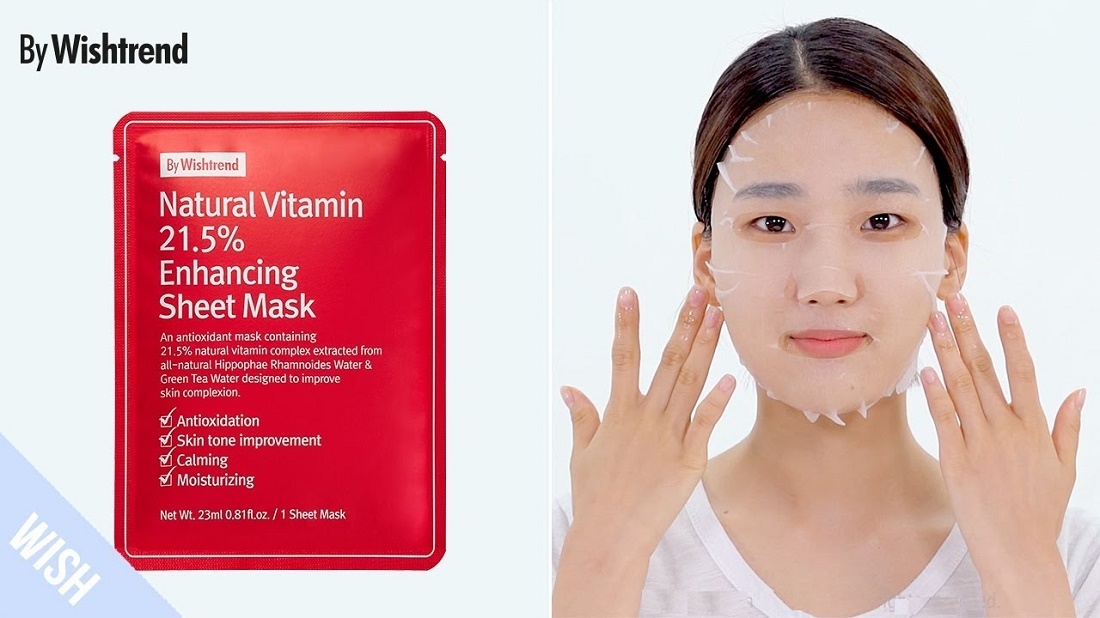 Mặt Nạ Dưỡng Trắng Vitamin By Wishtrend Natural Vitamin 21.5 Enhancing Sheet Mask