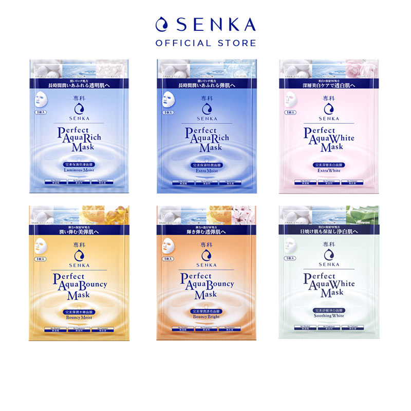 Mặt nạ dưỡng ẩm chống lão hóa Senka Aqua Mask 25ml 1