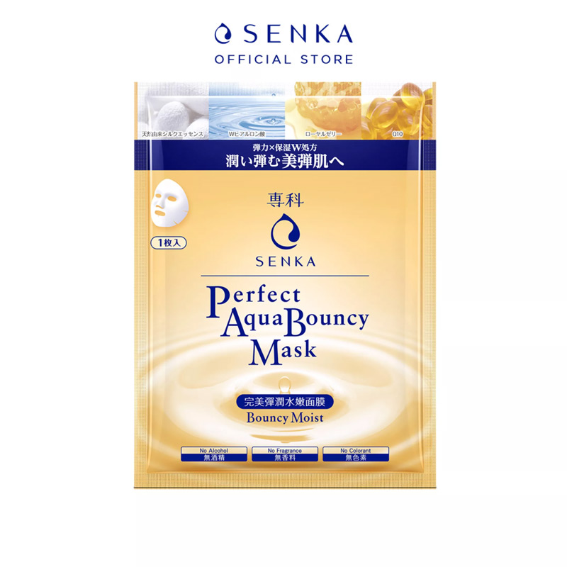 Mặt nạ dưỡng ẩm chống lão hóa Senka Aqua Mask 25ml 7
