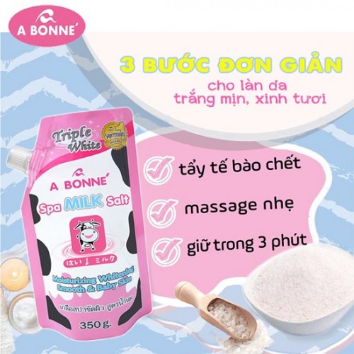 Muối Tắm Sữa Bò A Bonne Spa Milk Salt Shower Formula Tuýp 350g