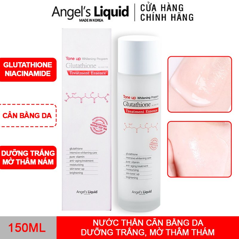 Nước Thần Dưỡng Trắng Da Angel’s Liquid Tone Up Whitening Program Glutathione Treatment Essence