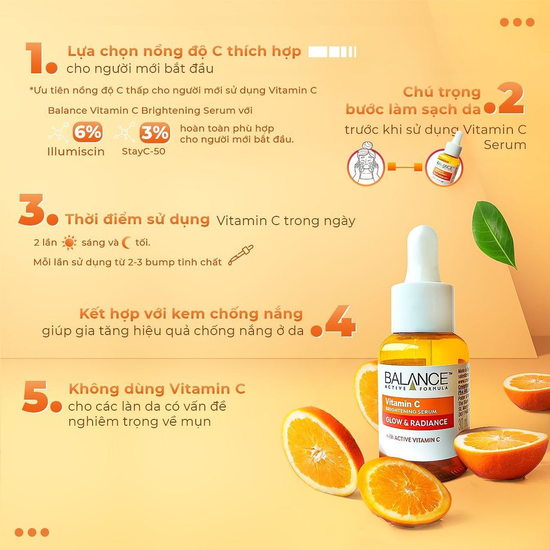 Serum Dưỡng Trắng Da Balance Active Formula Vitamin C Brightening