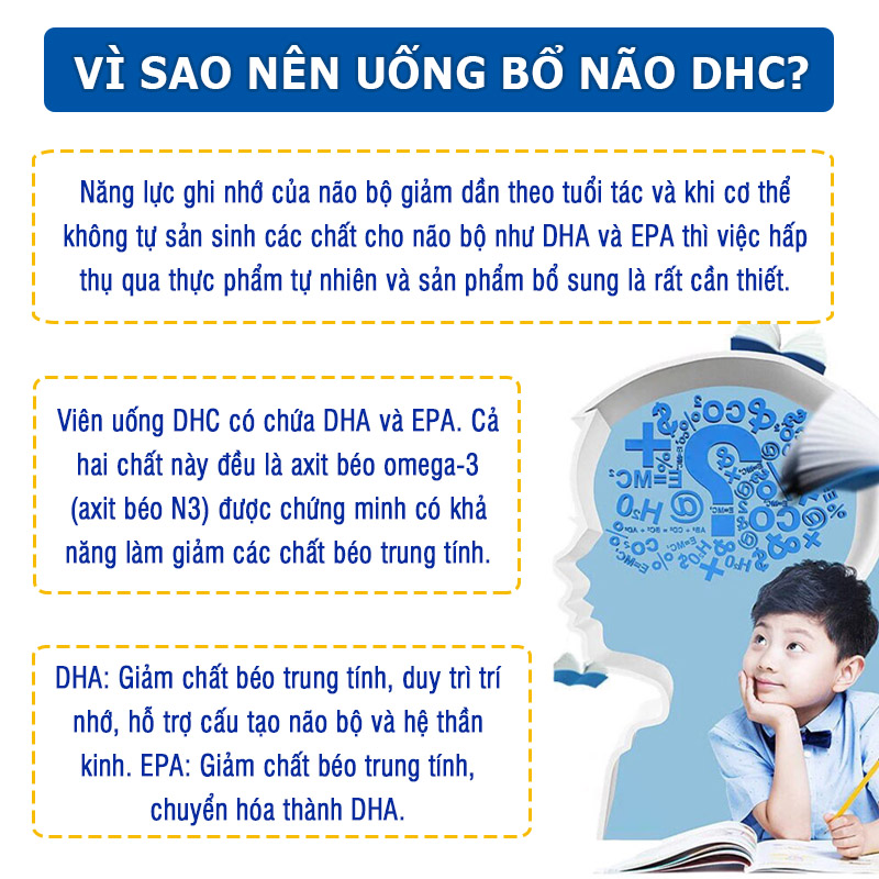 Viên Uống Bổ Não Bổ Sung DHA DHC Nhật Bản