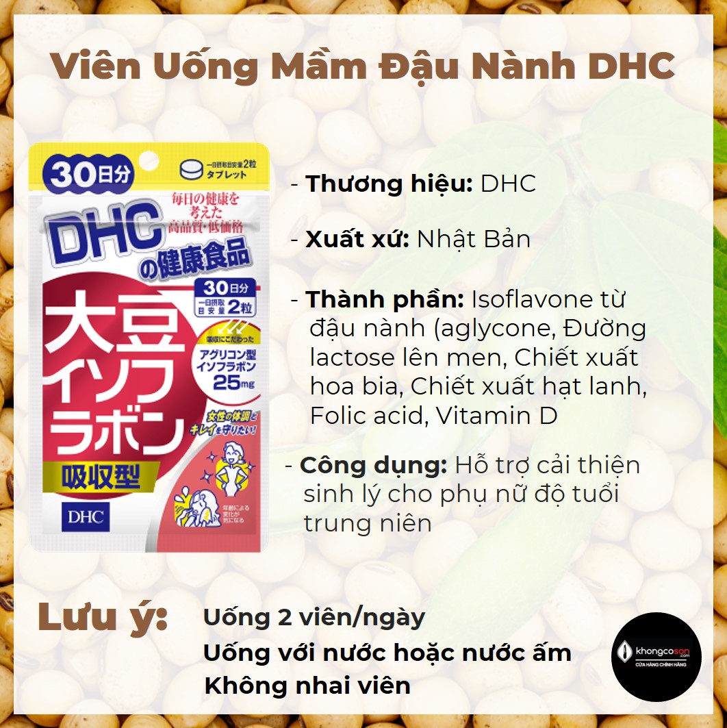 Viên Uống Mầm Đậu Nành Cân Bằng Nội Tiết Tố DHC