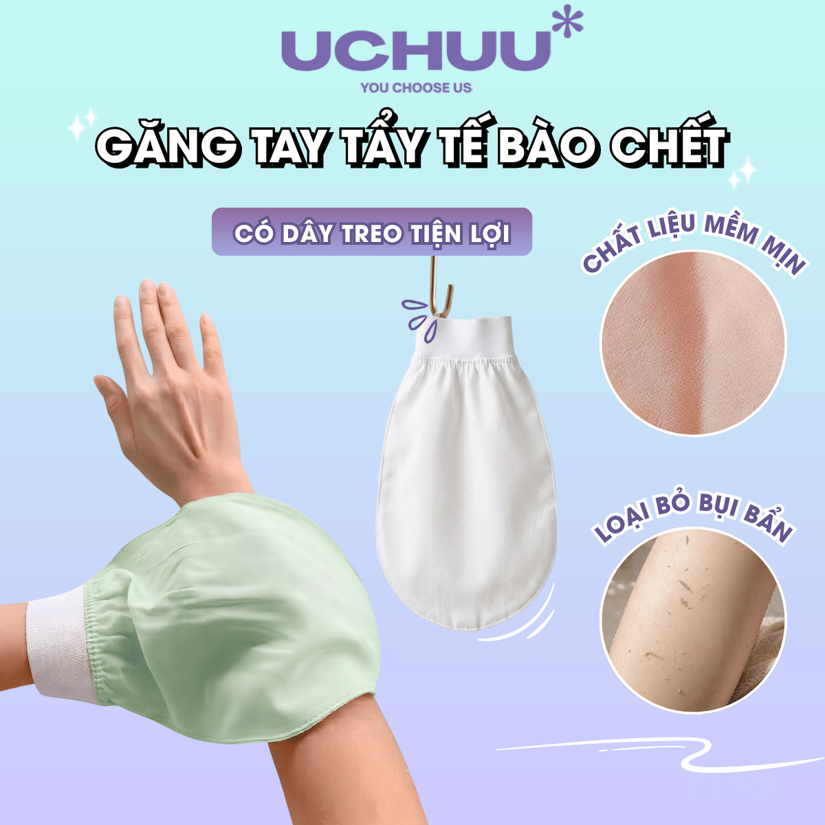 Găng Tay Tẩy Tế Bào Chết