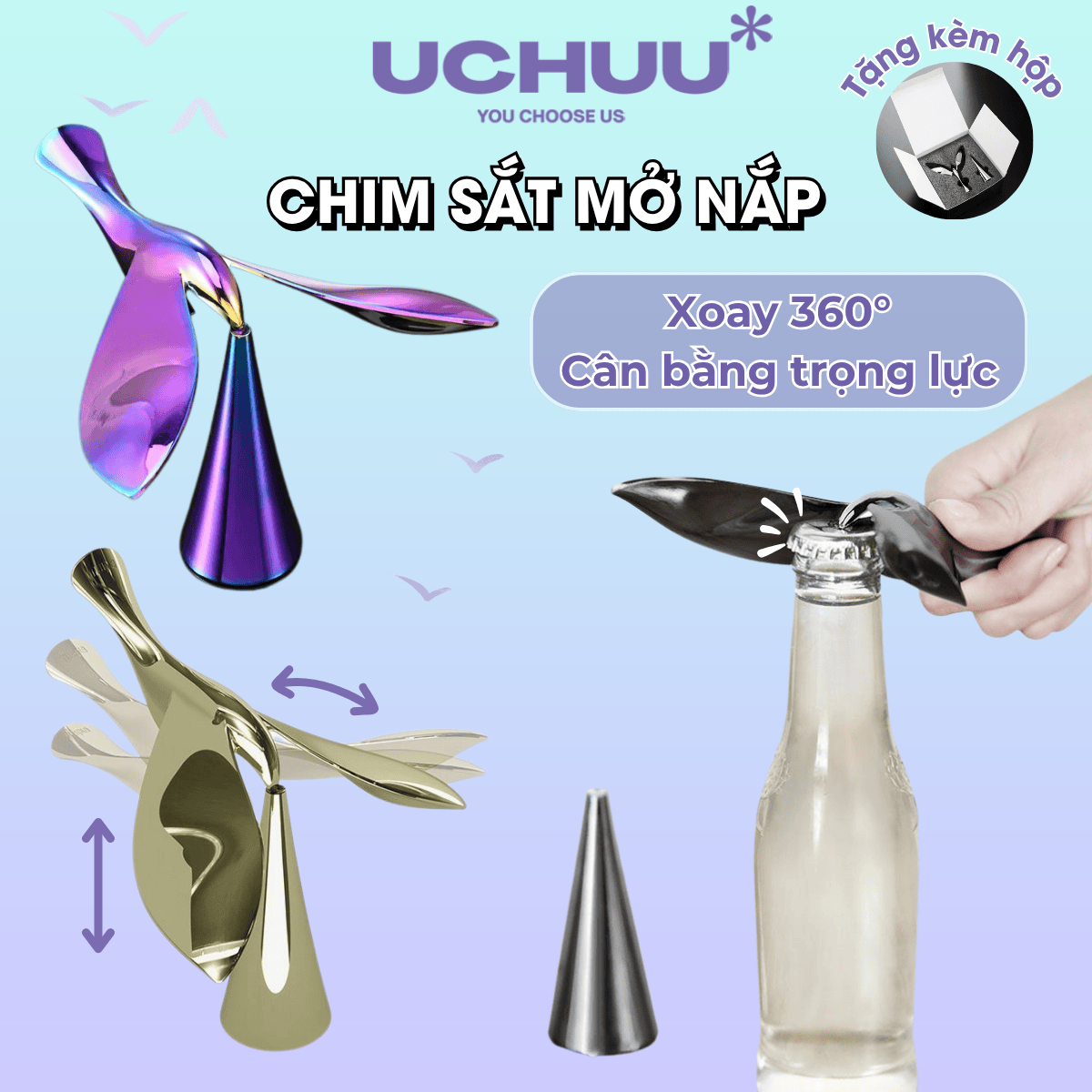 Chim Sắt Mở Nắp