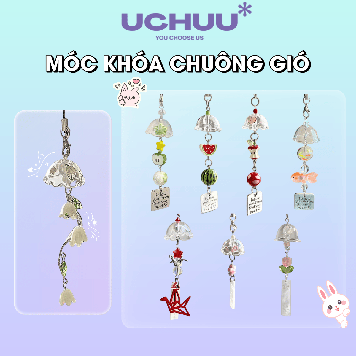 Móc Khoá Chuông Gió