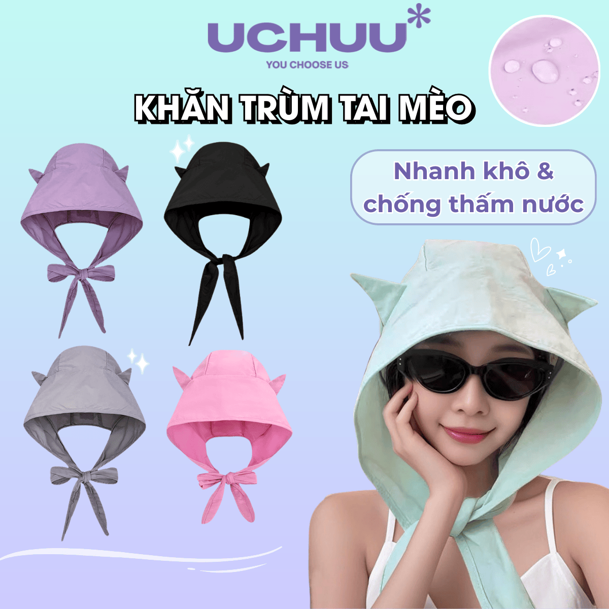Khăn Trùm Tai Mèo