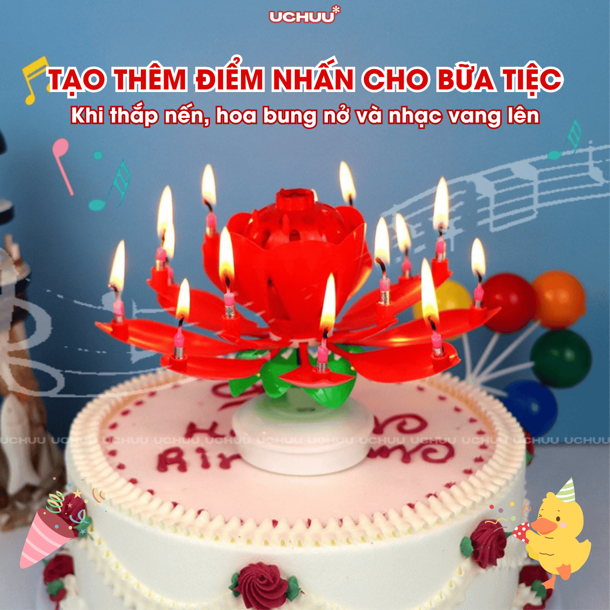 Nến Sinh Nhật Hoa Sen