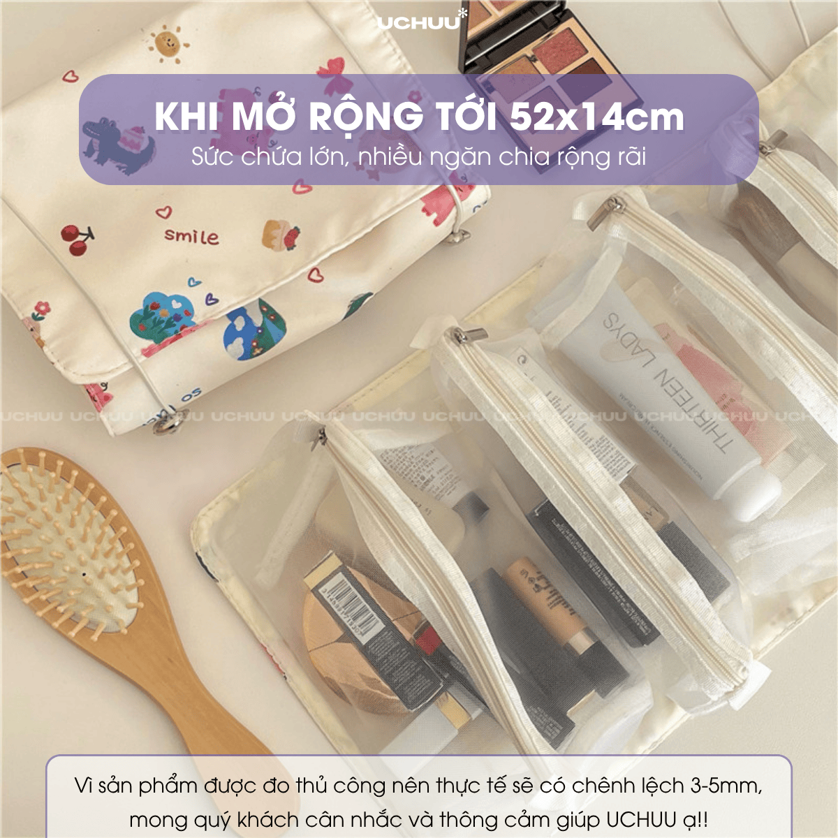 Túi Đựng Mỹ Phẩm 4 Trong 1