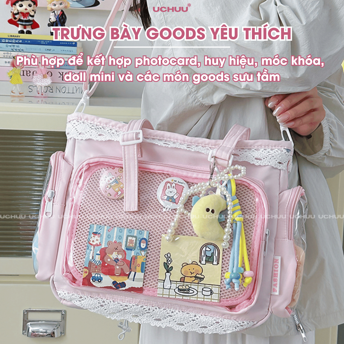 Túi Vải Viền Ren
