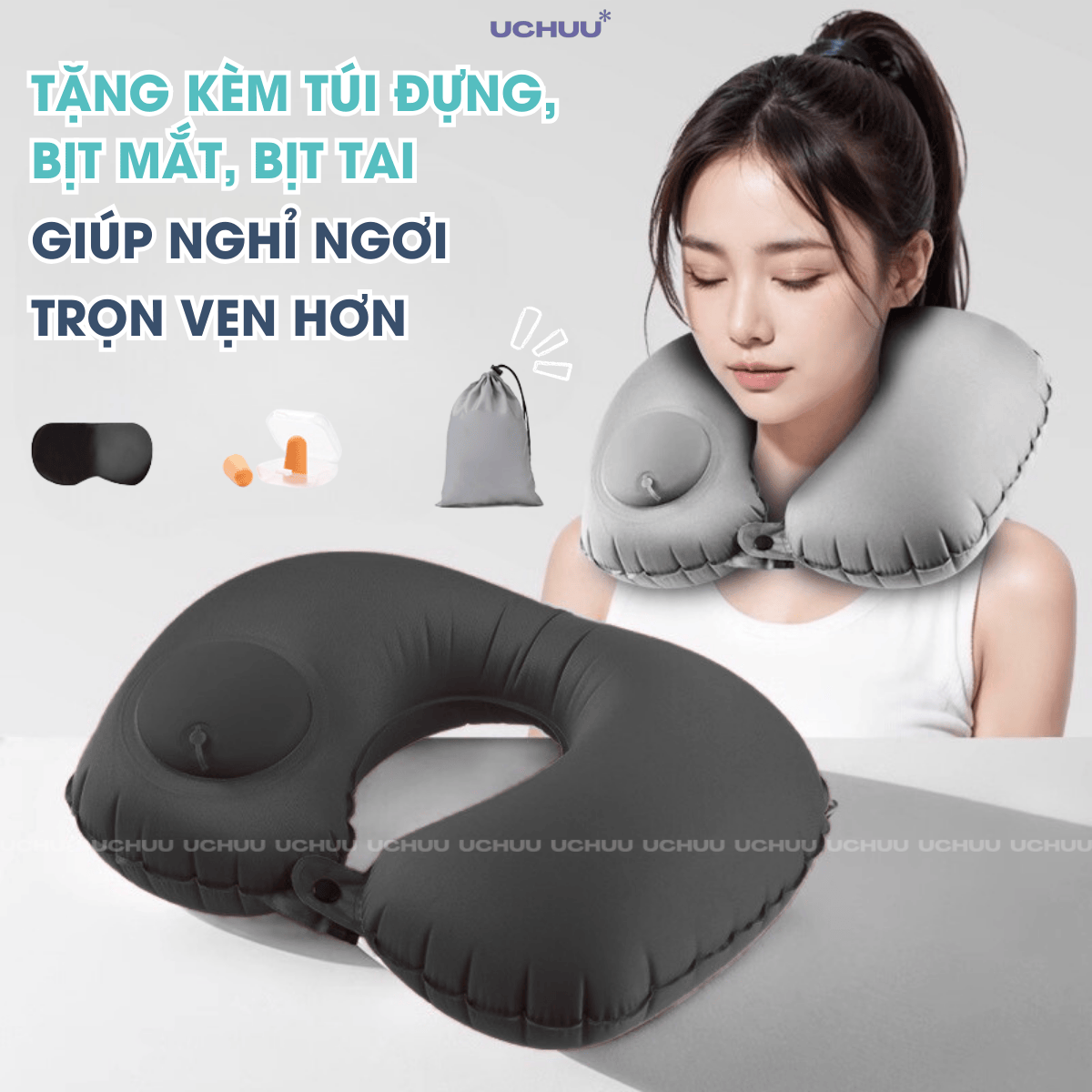 Gối Chữ U Tự Bơm