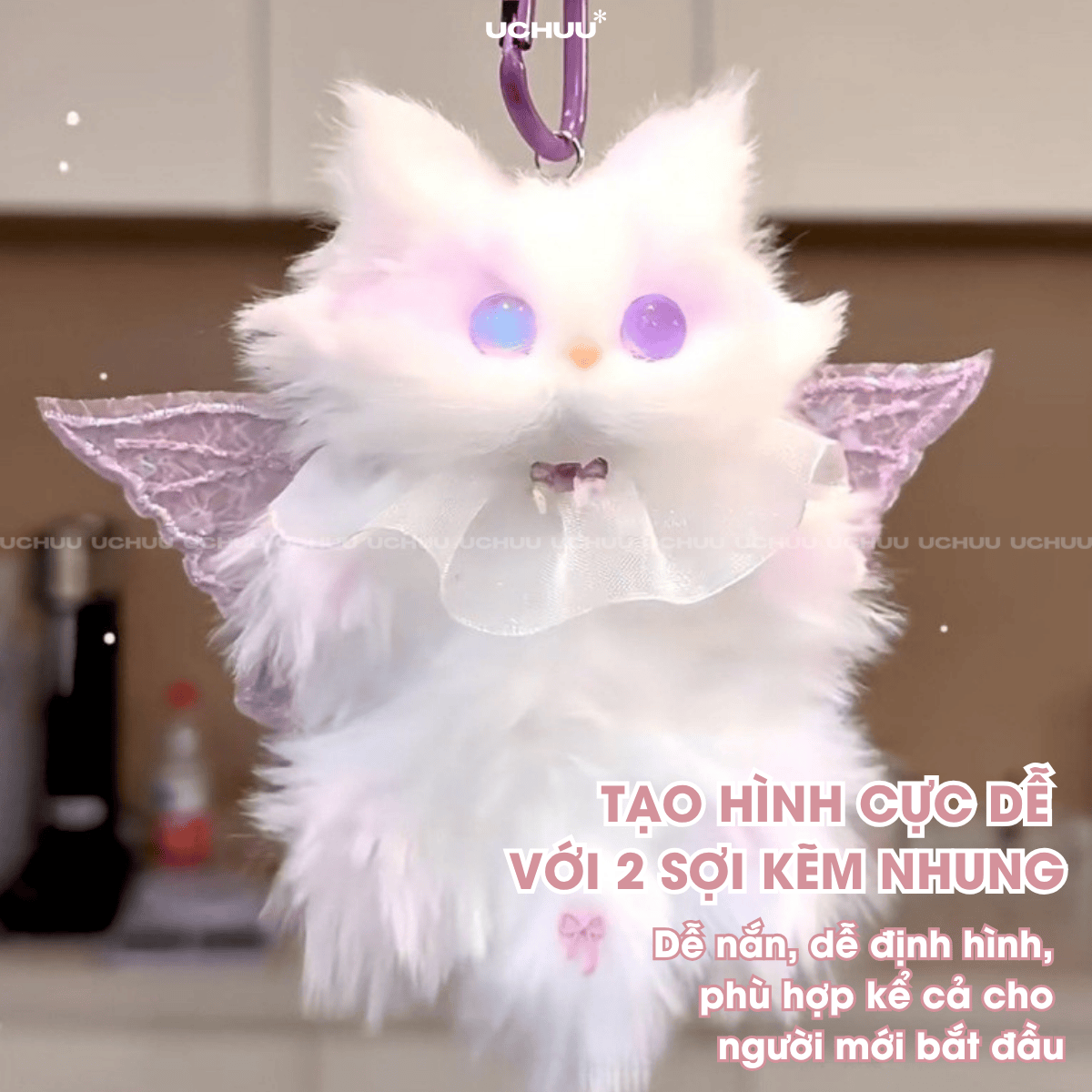 Set Móc Khoá Mèo Bông