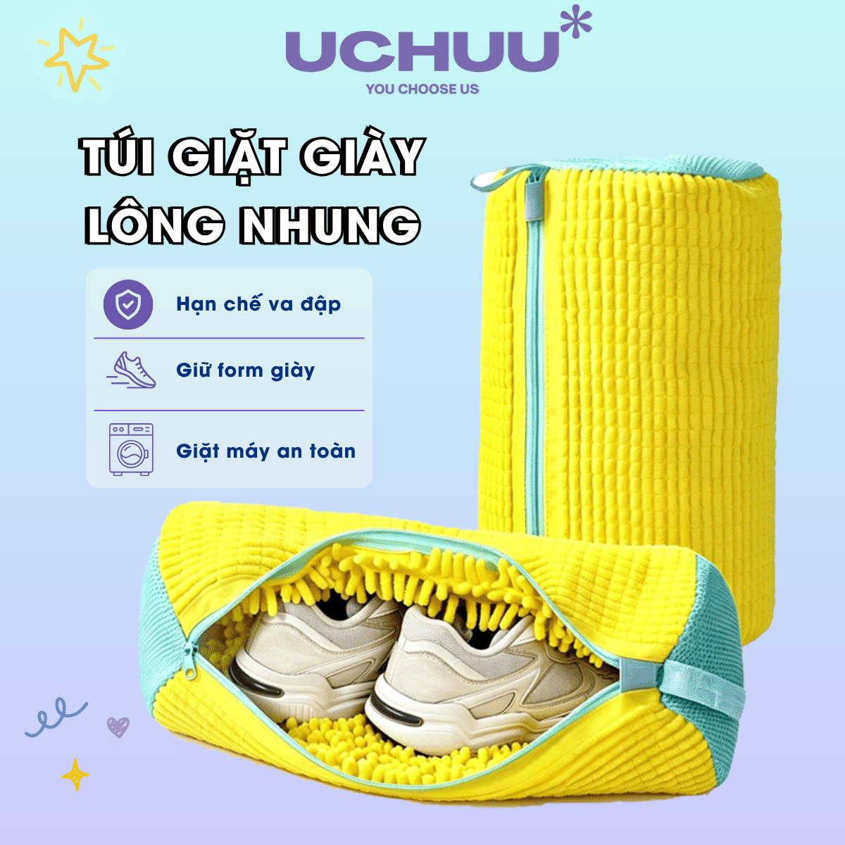Túi Giặt Giày Lông Nhung