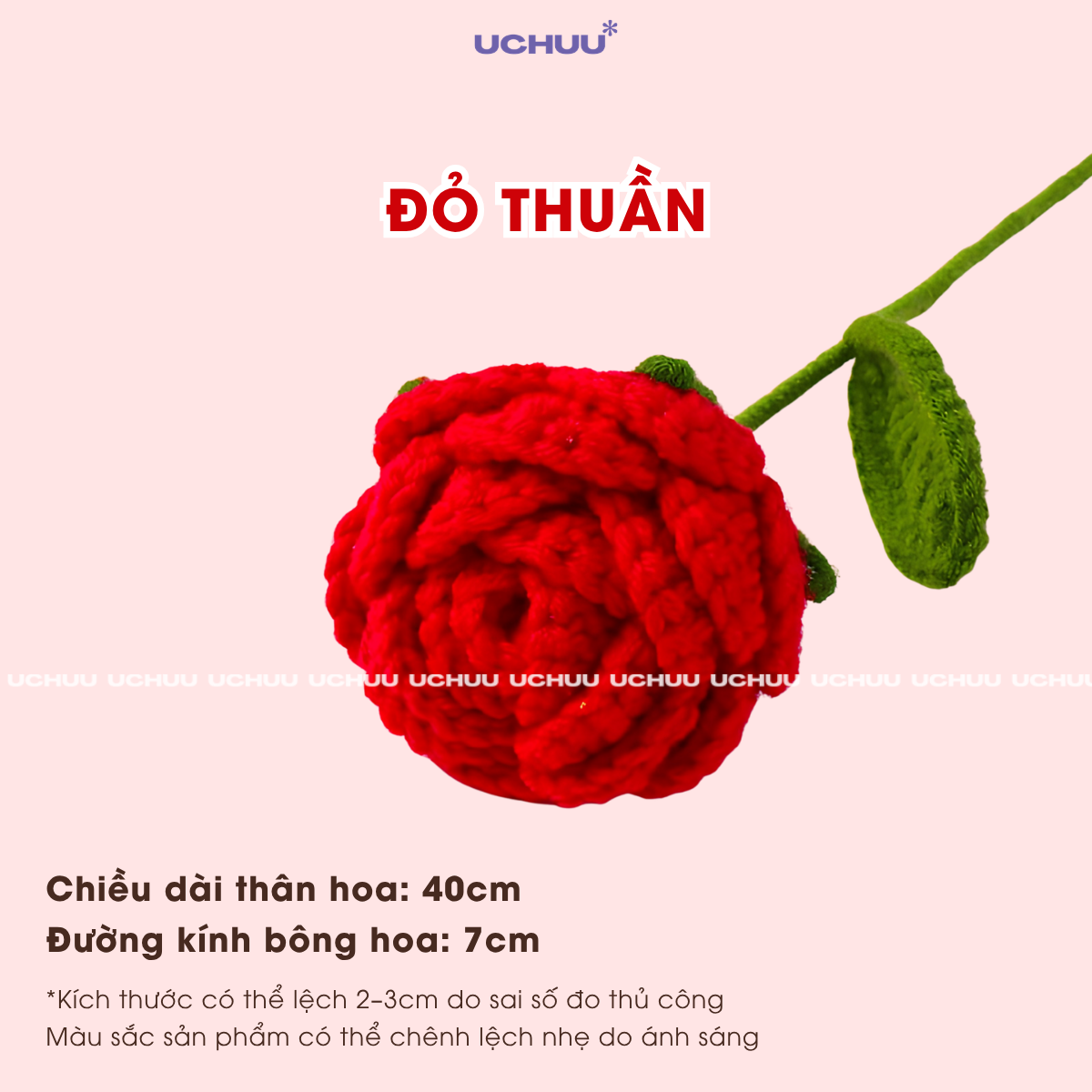 Cành Hoa Hồng Len