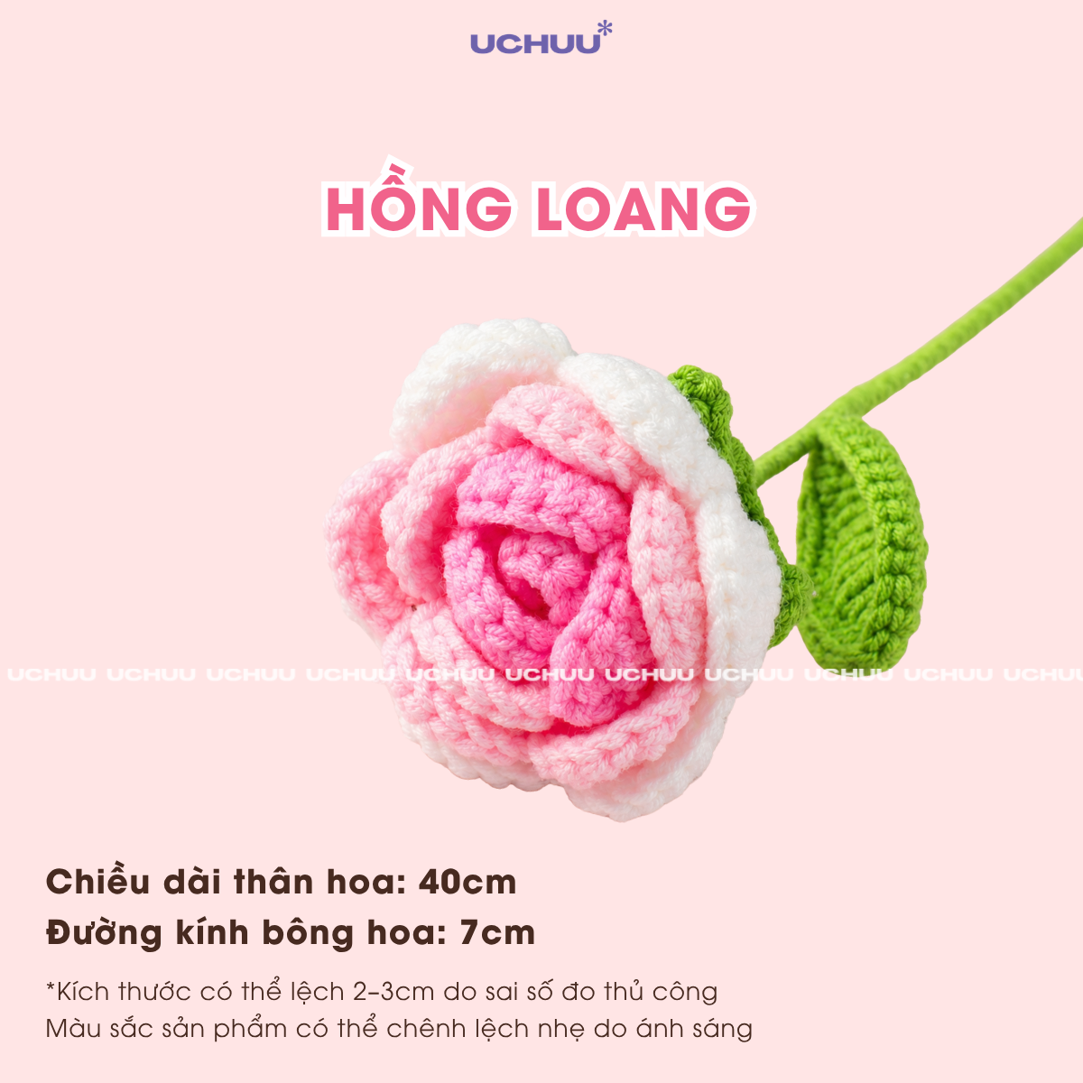 Cành Hoa Hồng Len