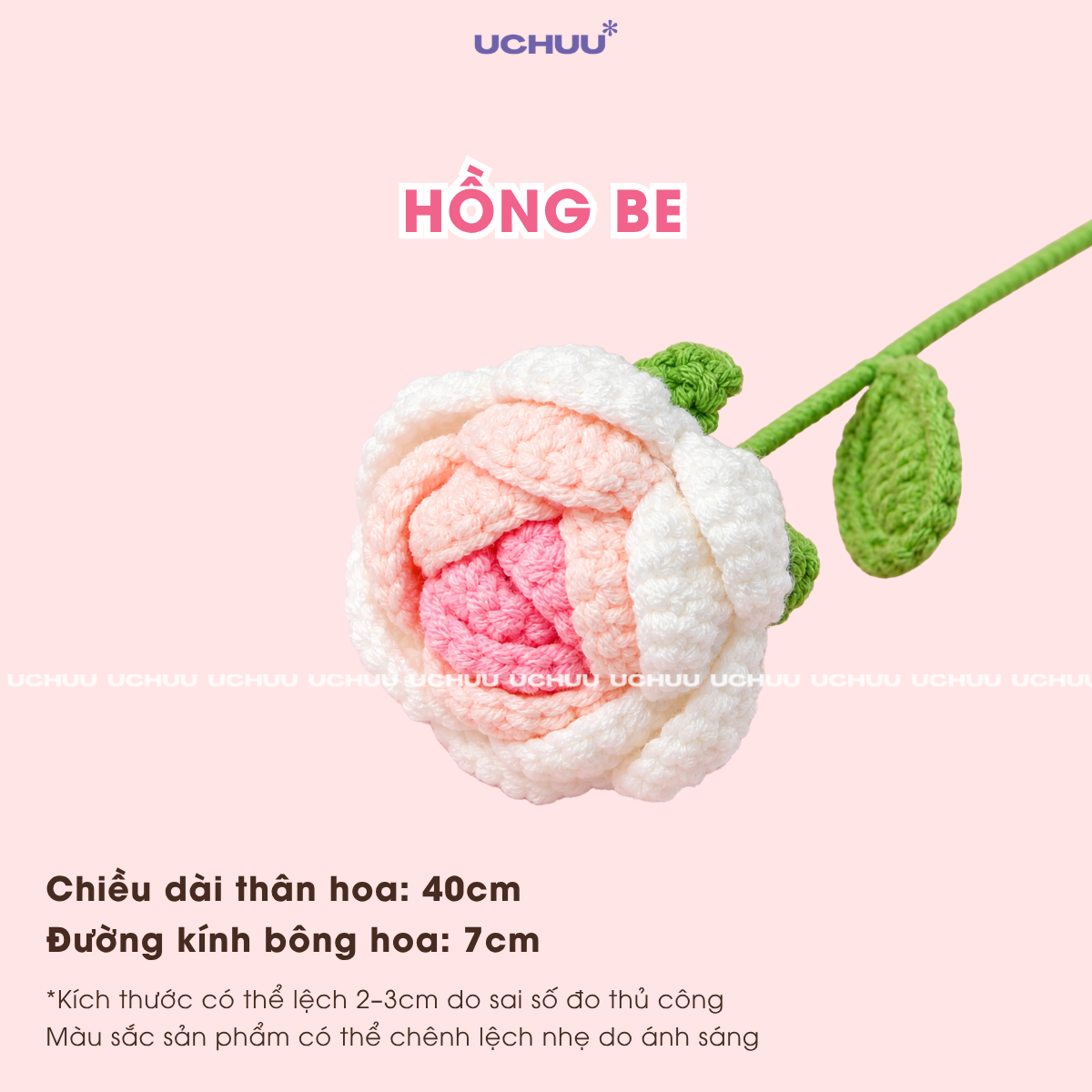 Cành Hoa Hồng Len