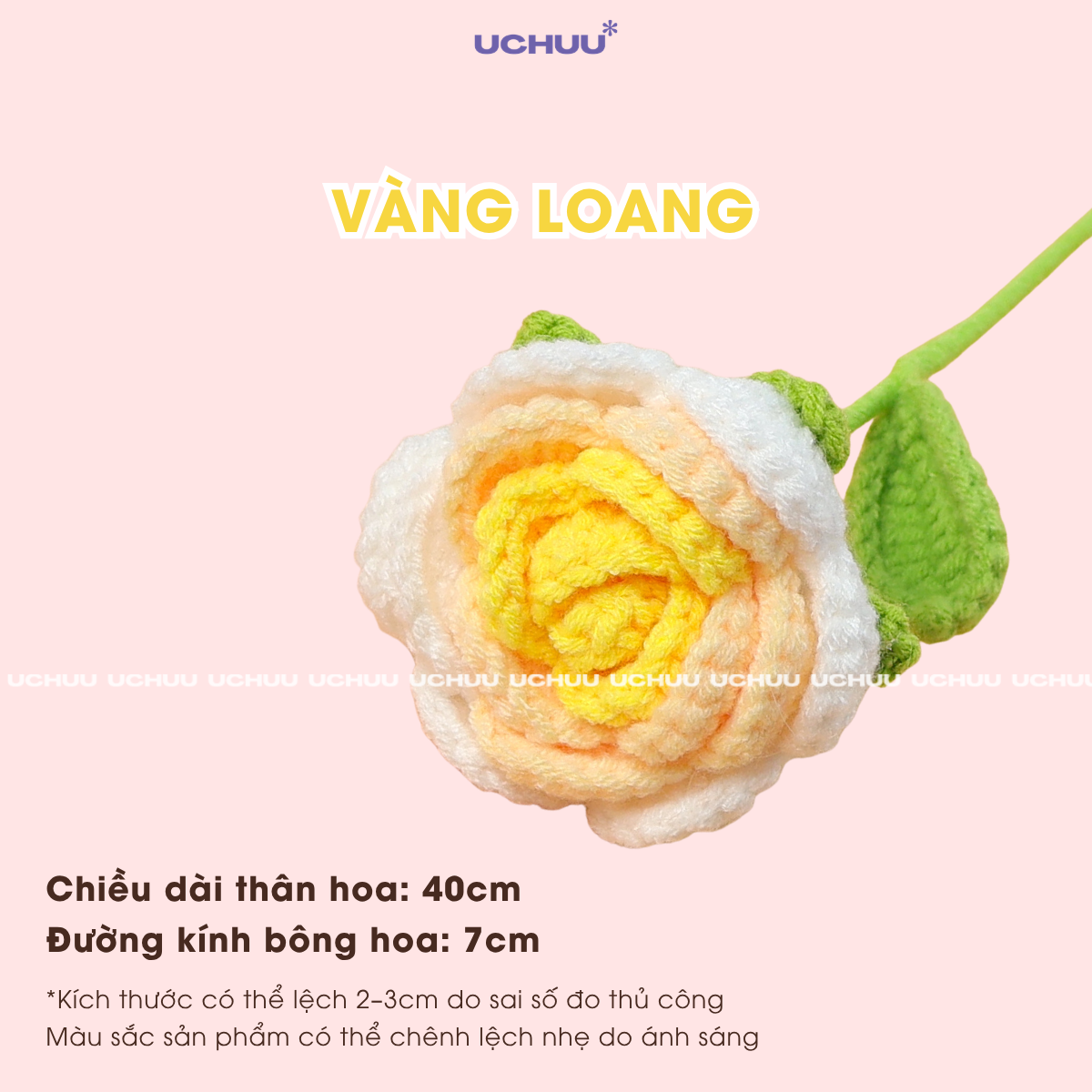 Cành Hoa Hồng Len