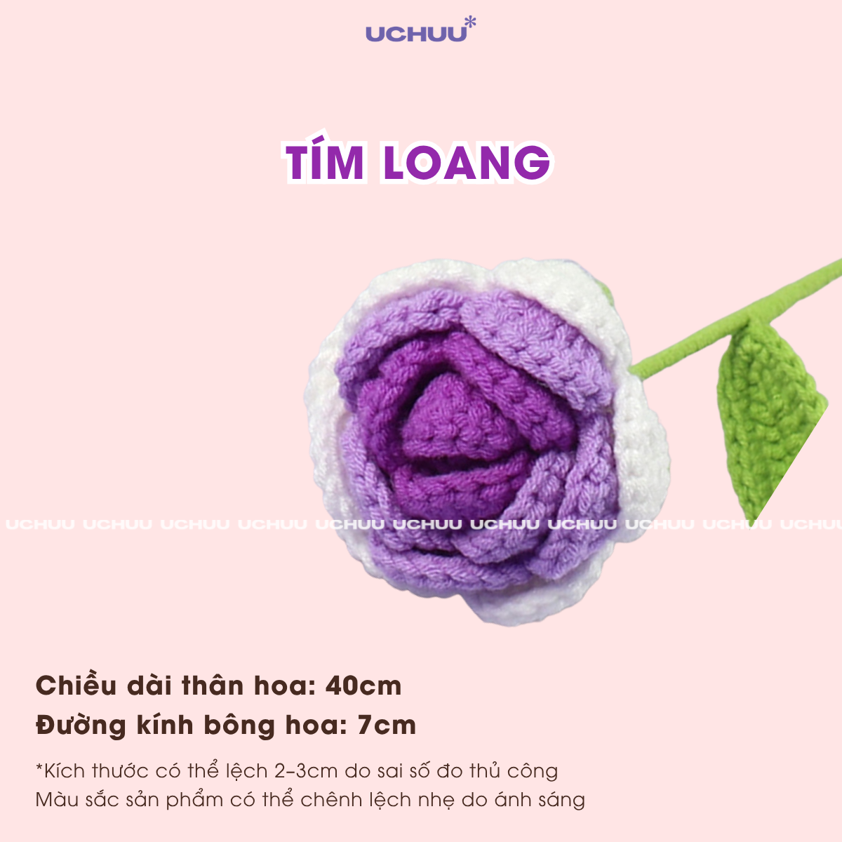Cành Hoa Hồng Len