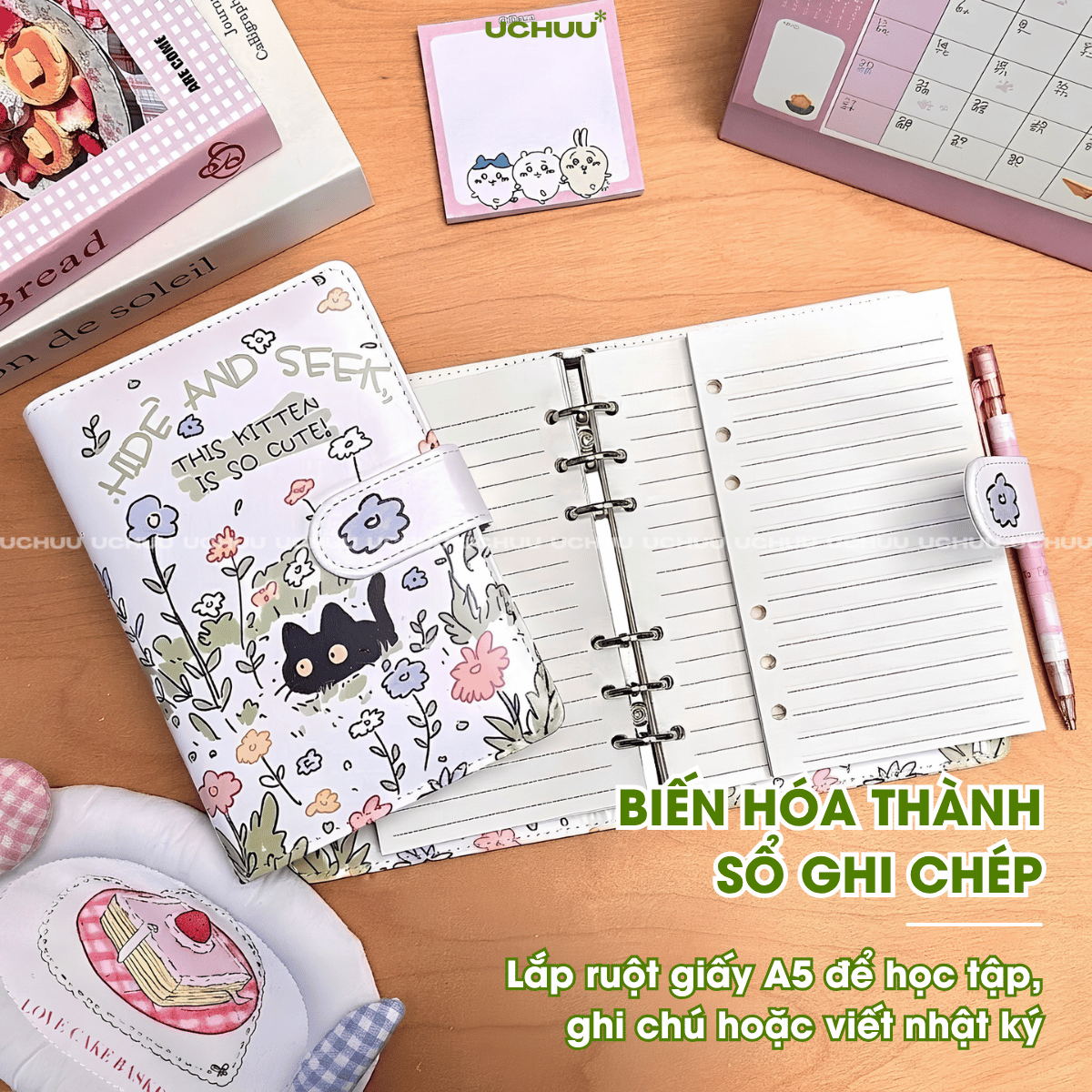 Sổ Còng Bìa Da PU