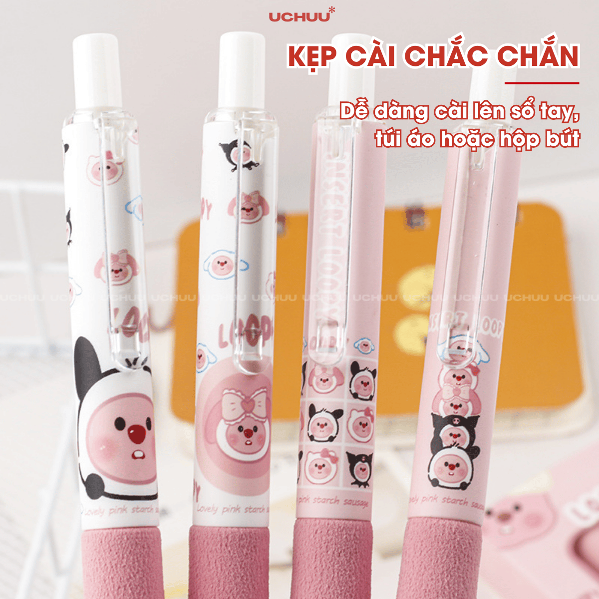 Set Bút Bi Họa Tiết