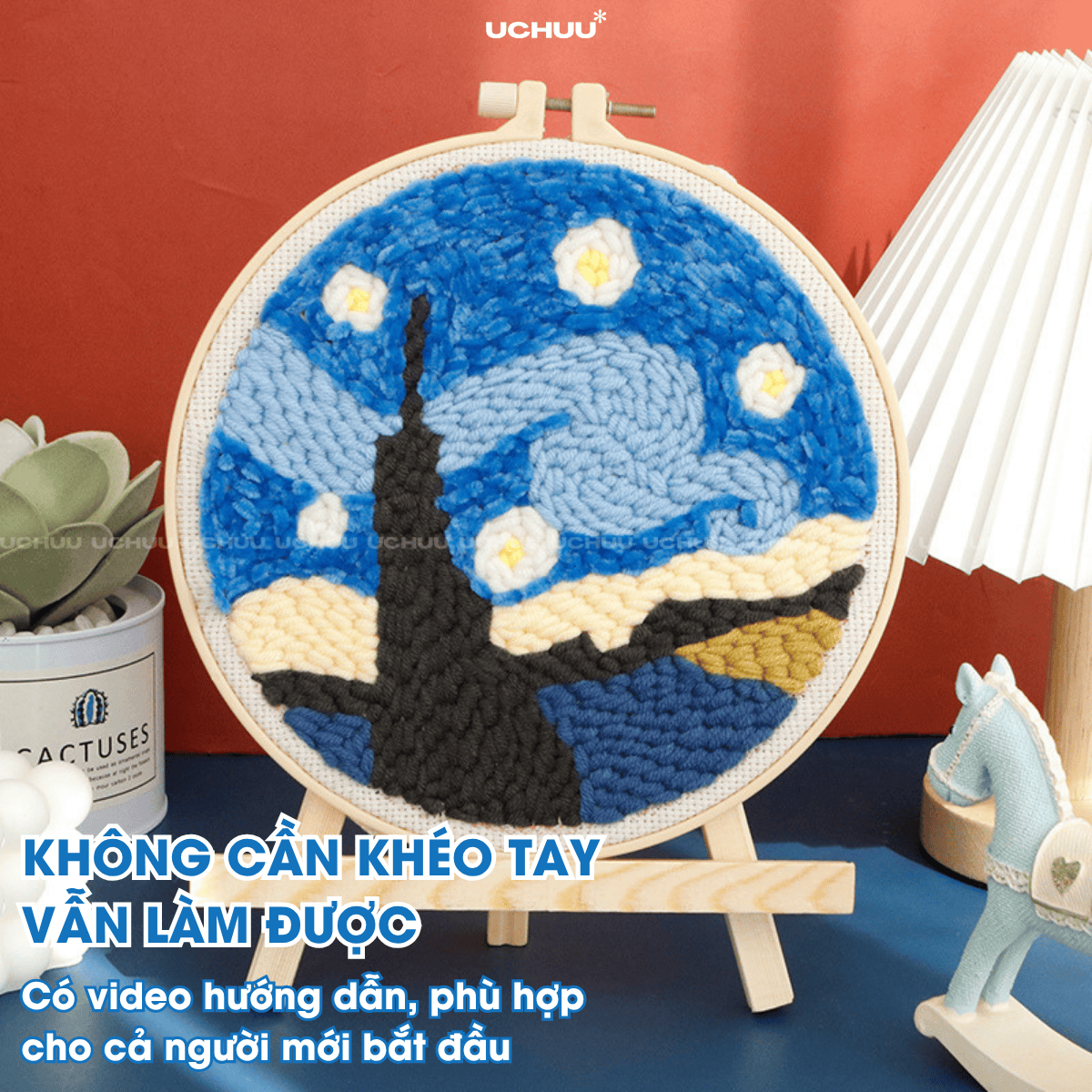 Tranh Thêu Len Nổi