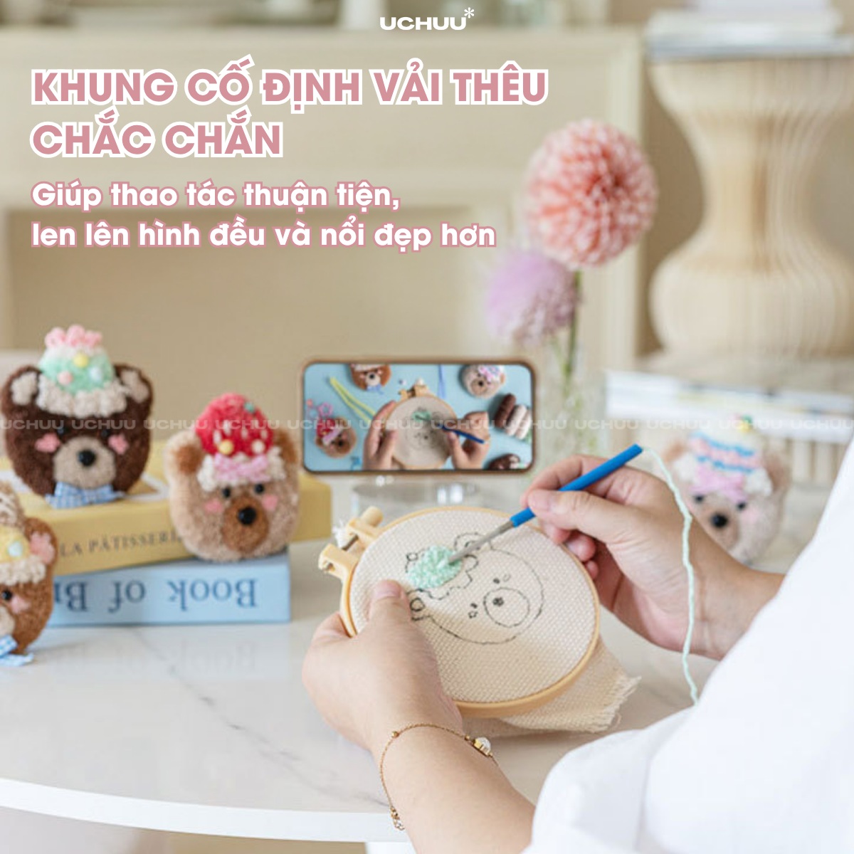 Móc Khoá Len Nổi