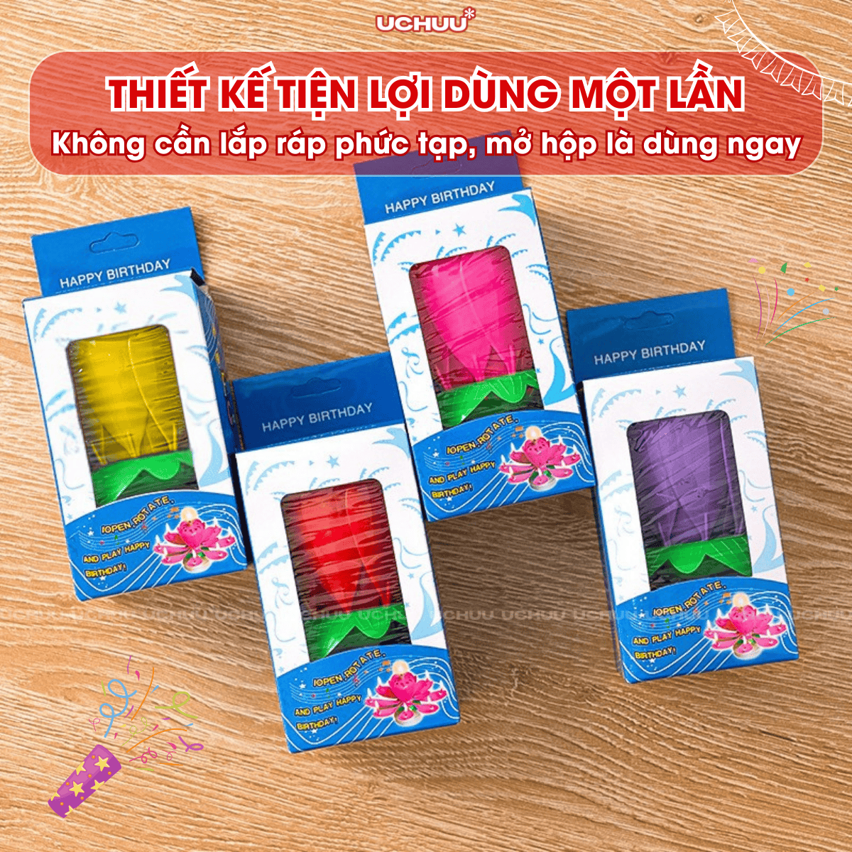 Nến Sinh Nhật Hoa Sen