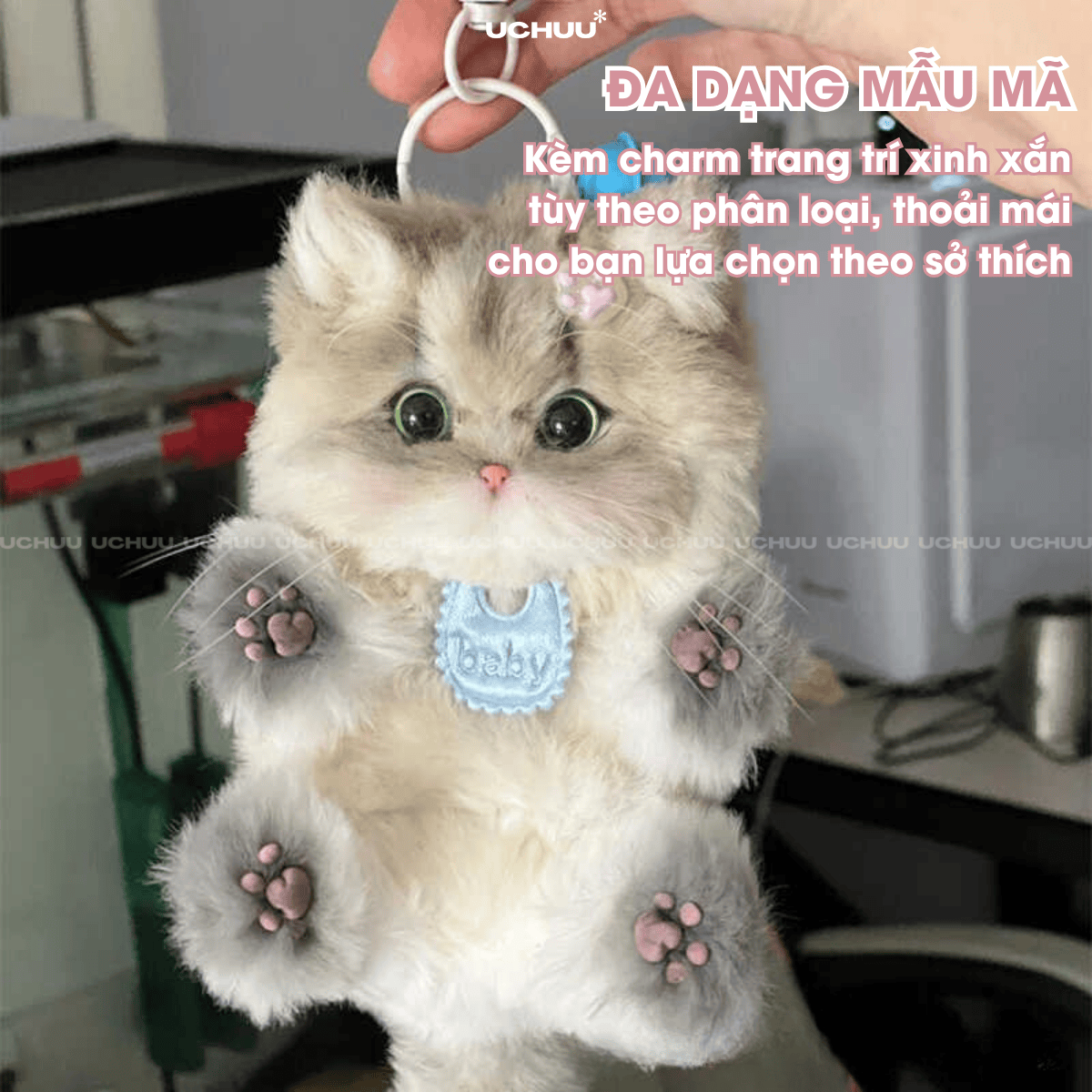 Set Móc Khoá Mèo Bông