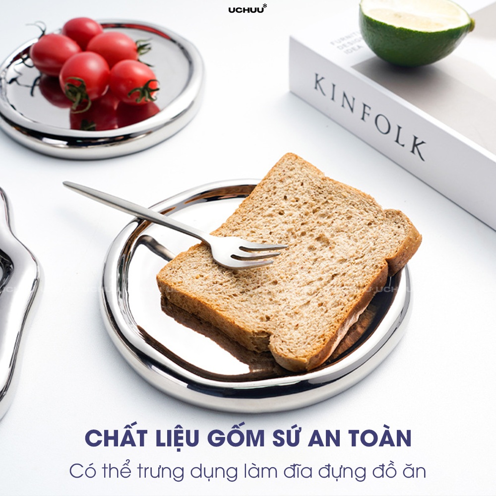 Khay Sứ Viền Dày