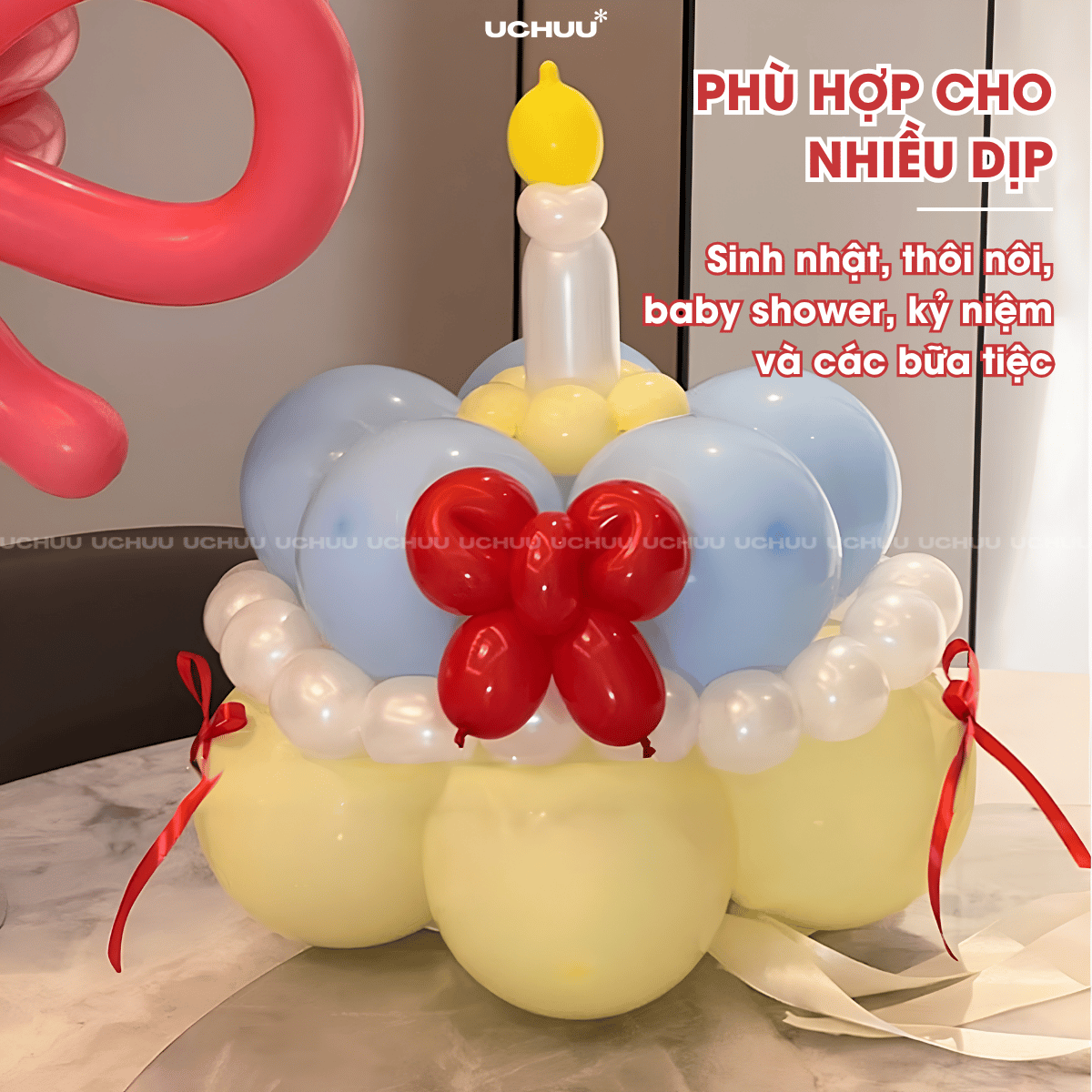 Bánh Kem Bong Bóng DIY