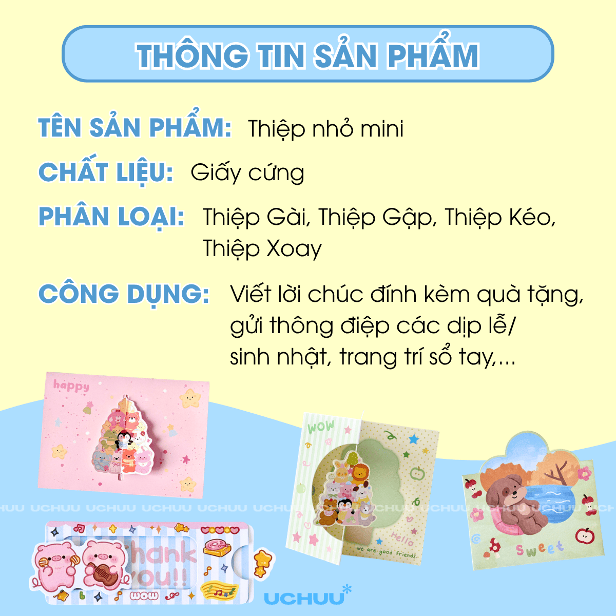 Thiệp Giấy Mini