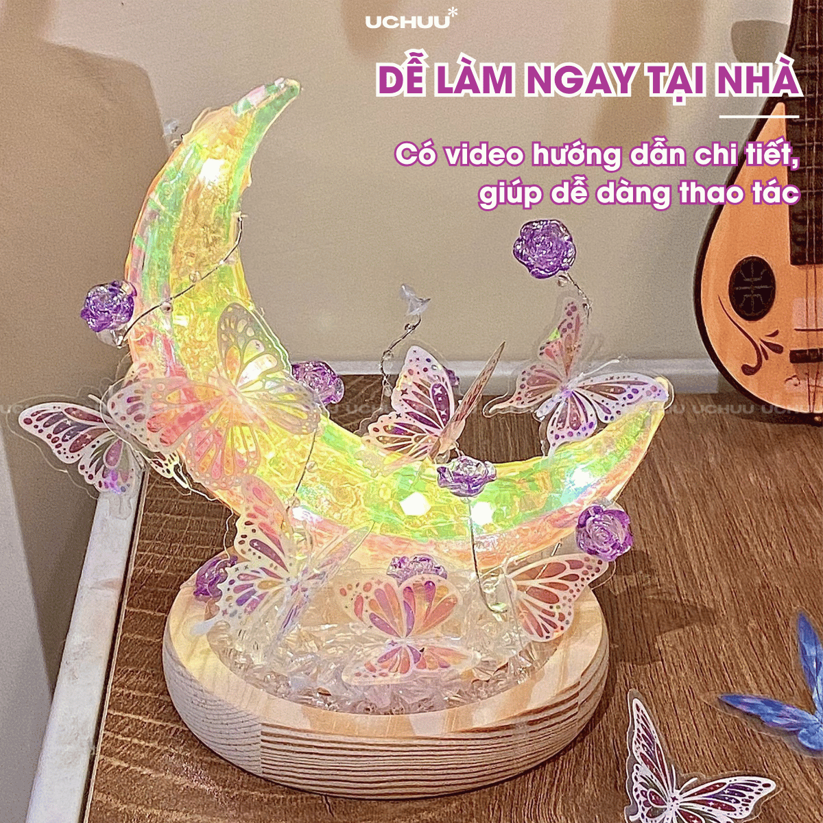 Đèn Trăng Bướm DIY