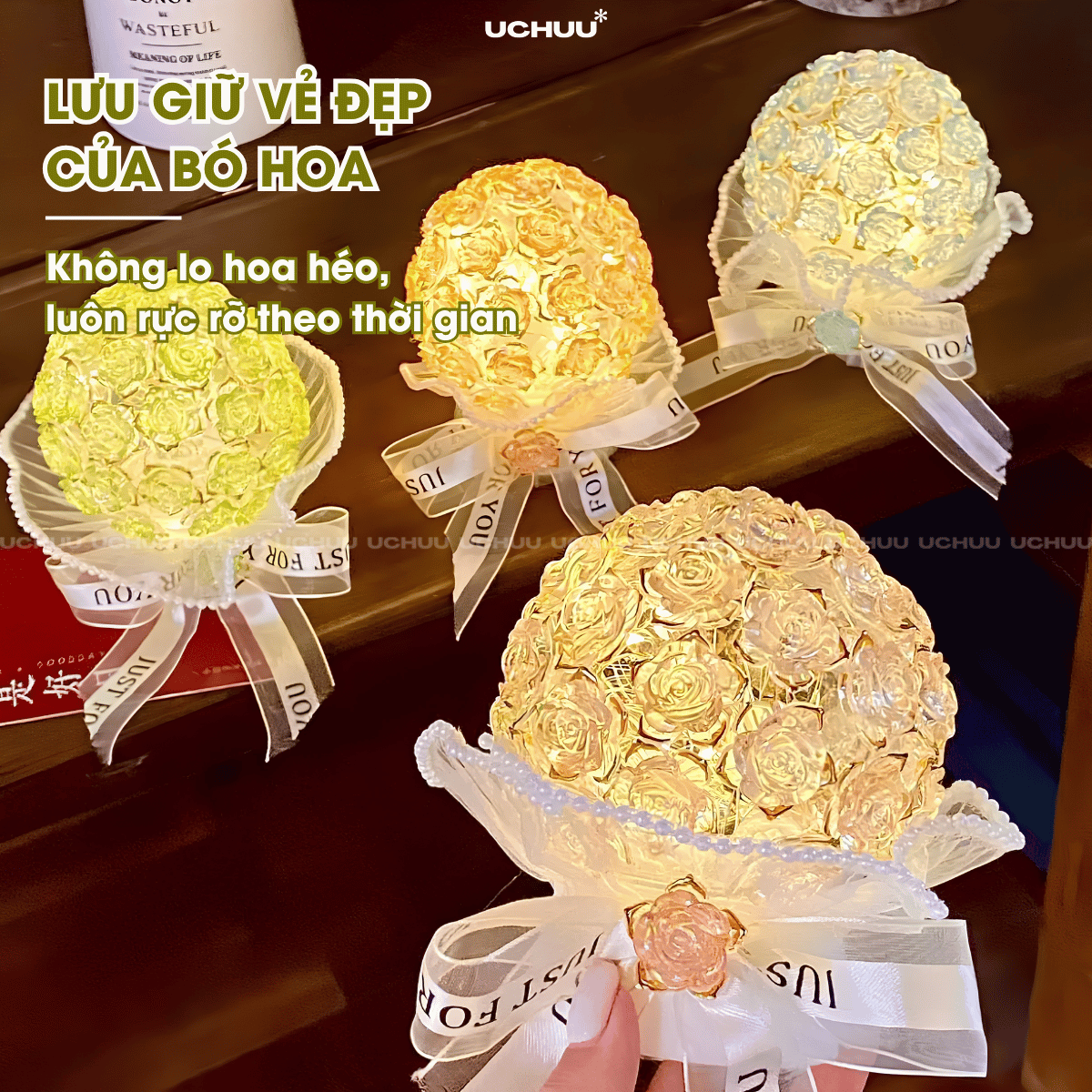 Đèn Bó Hoa Hồng