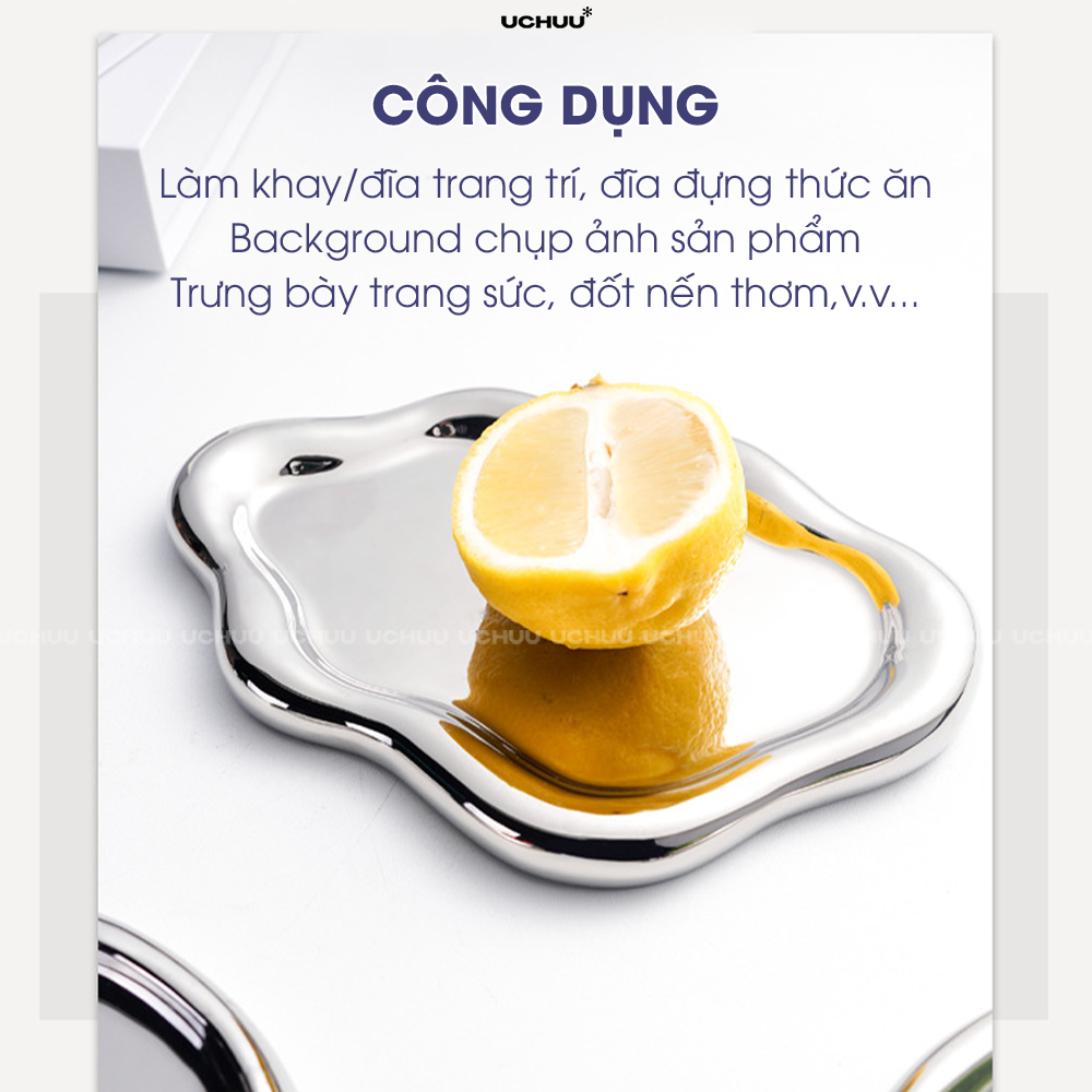 Khay Sứ Viền Dày