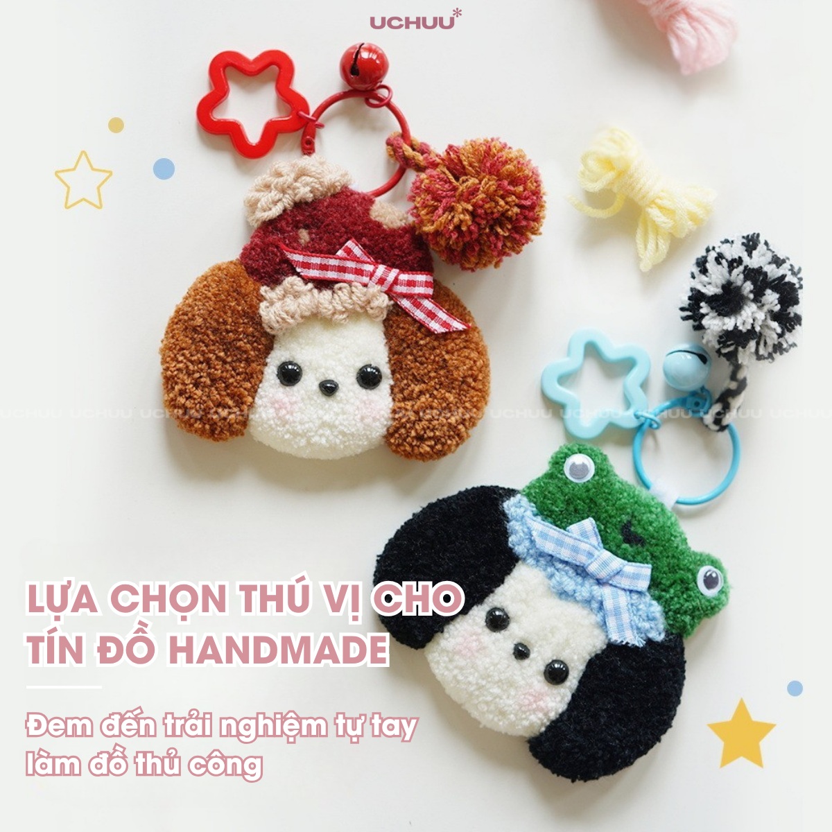 Móc Khoá Len Nổi